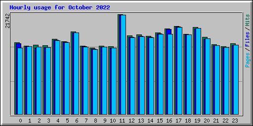 Hourly usage for October 2022