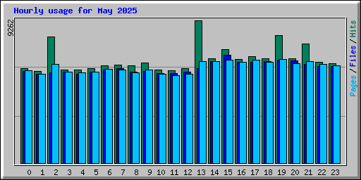 Hourly usage for May 2025
