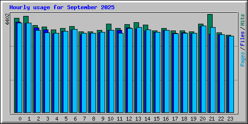 Hourly usage for September 2025