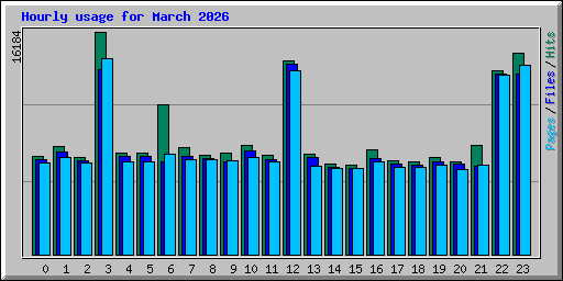Hourly usage for March 2026